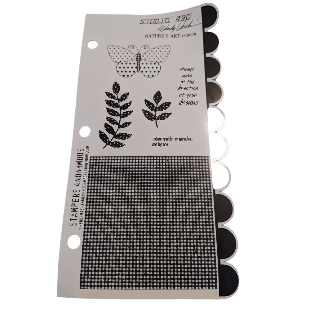 STAMPERS ANONYMOUS Studio 490 Wendy Vecchi Cling Mount Stamps Nature's Art NEW